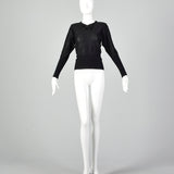 Sonia Rykiel 1980s Black Lurex Stripe Sweater