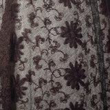 XS-Small 1910s Black Lace Overlay Beaded Dress