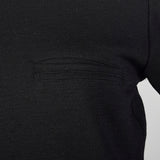 Small 1980s Gianni Versace Black Jersey Knit Top with Long Sleeves