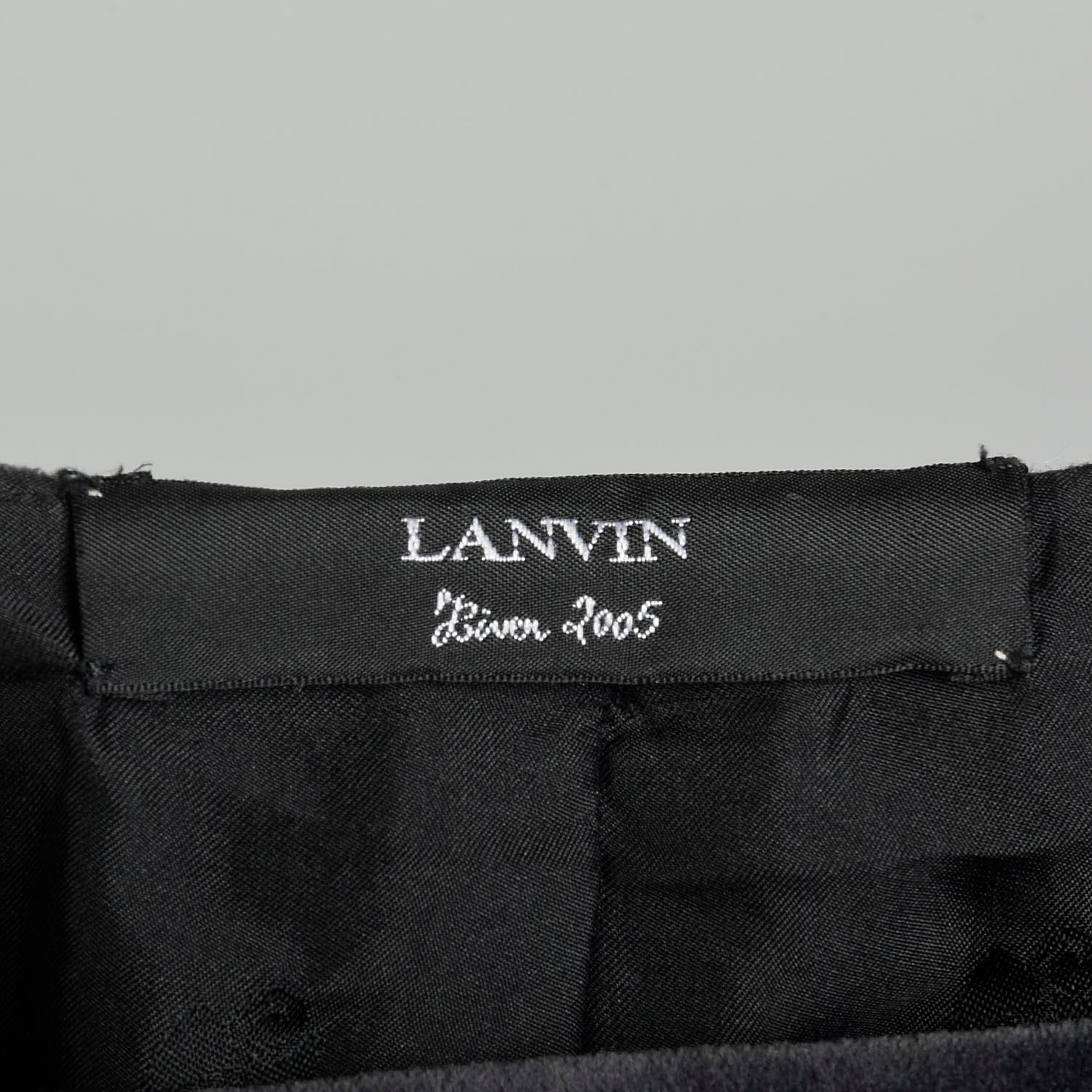 Medium 2005 Skirt Lanvin Winter Collection Zip Side Grey Velvet Ruffle