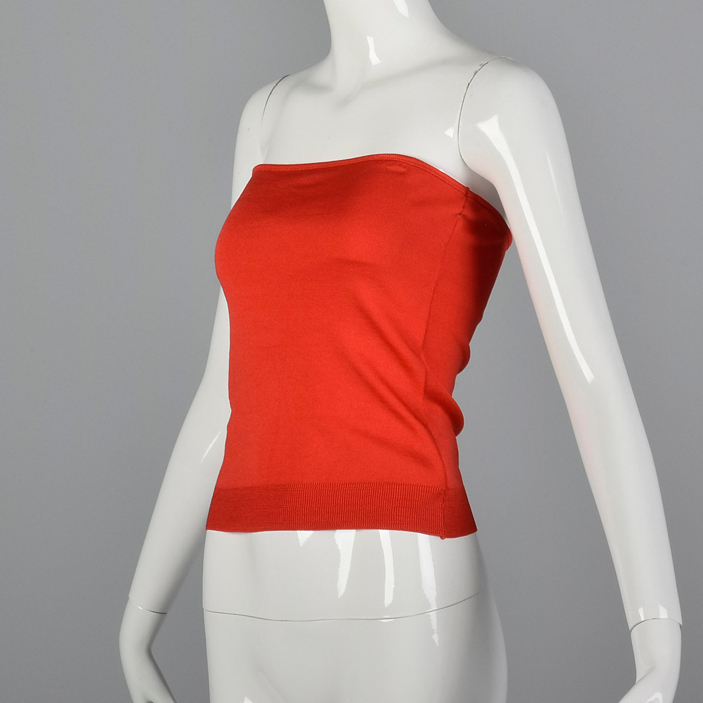 1970s Bill Haire Shiny Red Tube Top