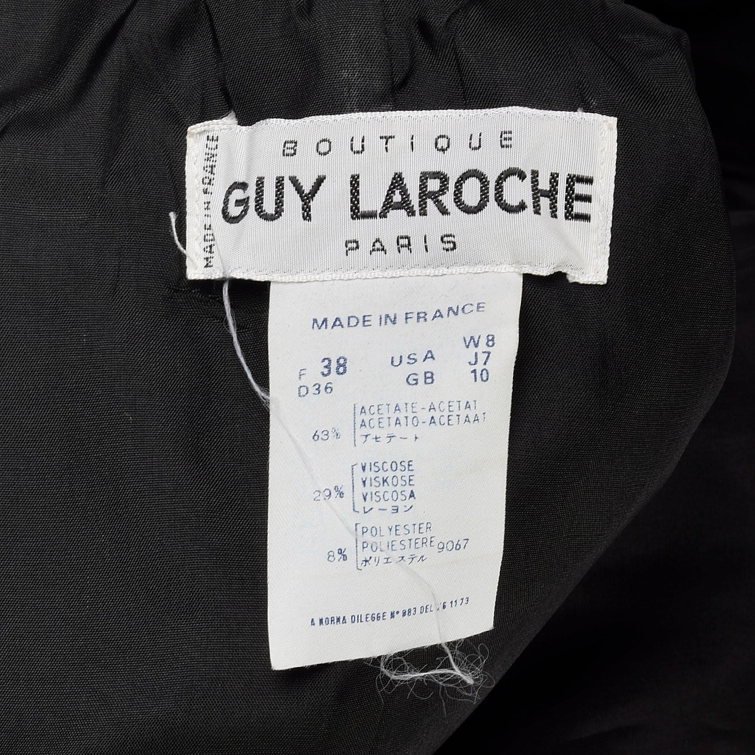 Medium Guy Laroche 1980s Silver and Black Brocade Skirt Jacket Top Set