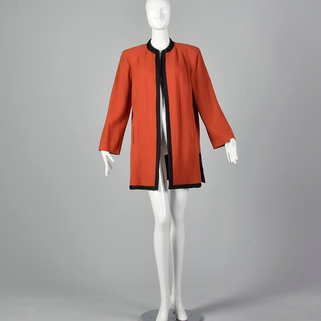 1940s Coral Tweed Clutch Coat