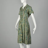 XL-XXL 1950s Green Day Dress