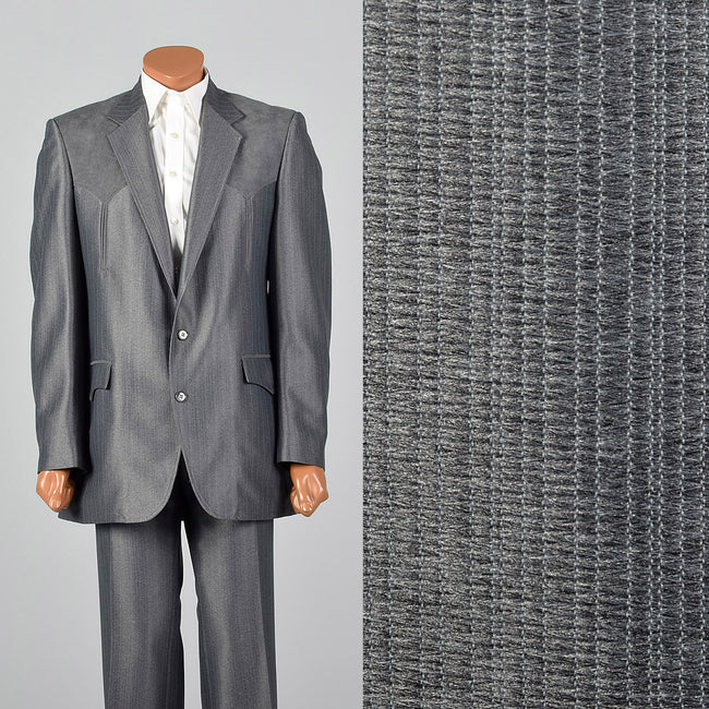 Large 1970s Gray Western Suit