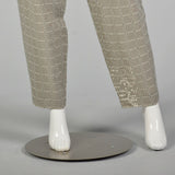 Small Giorgio Armani Le Collezioni 1990s Gray Sequin Check Paint Suit