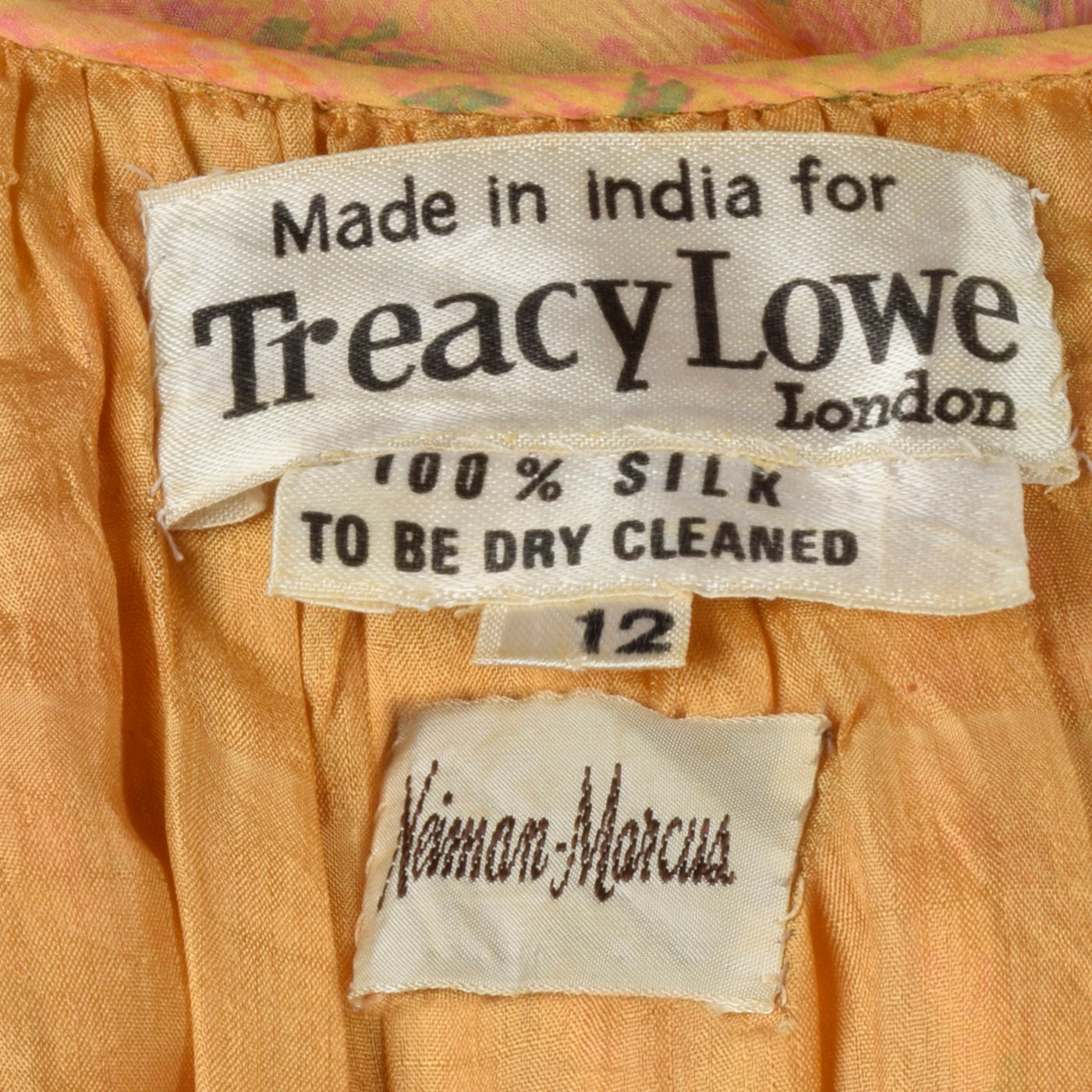 1970s Treacy Lowe Bohemian Silk Maxi Dress