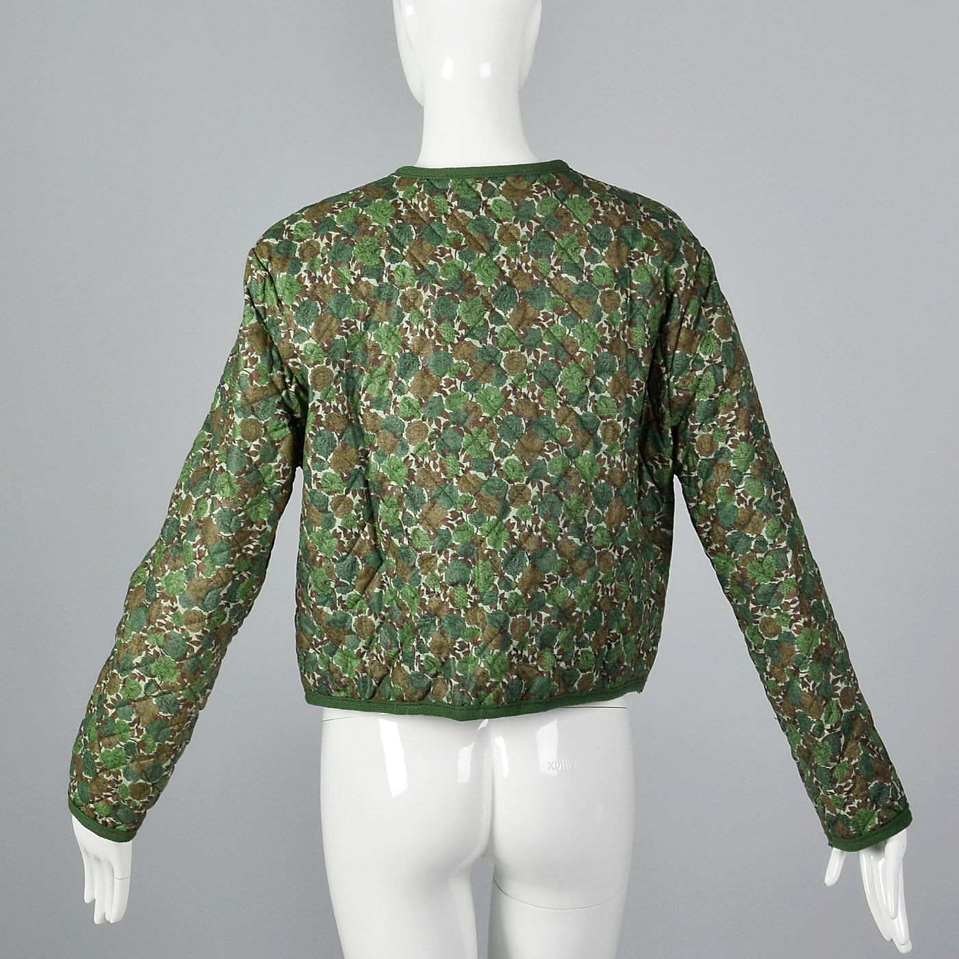 1960s Quilted Cotton Jacket in a Floral Print