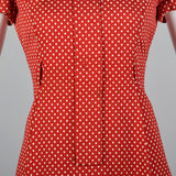 1960s Red Polka Dot Dress