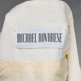Small 1980s Michael Novarese Skirt Suit Windowpane Check