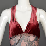 1930s Bias Cut Silk Halter Dress