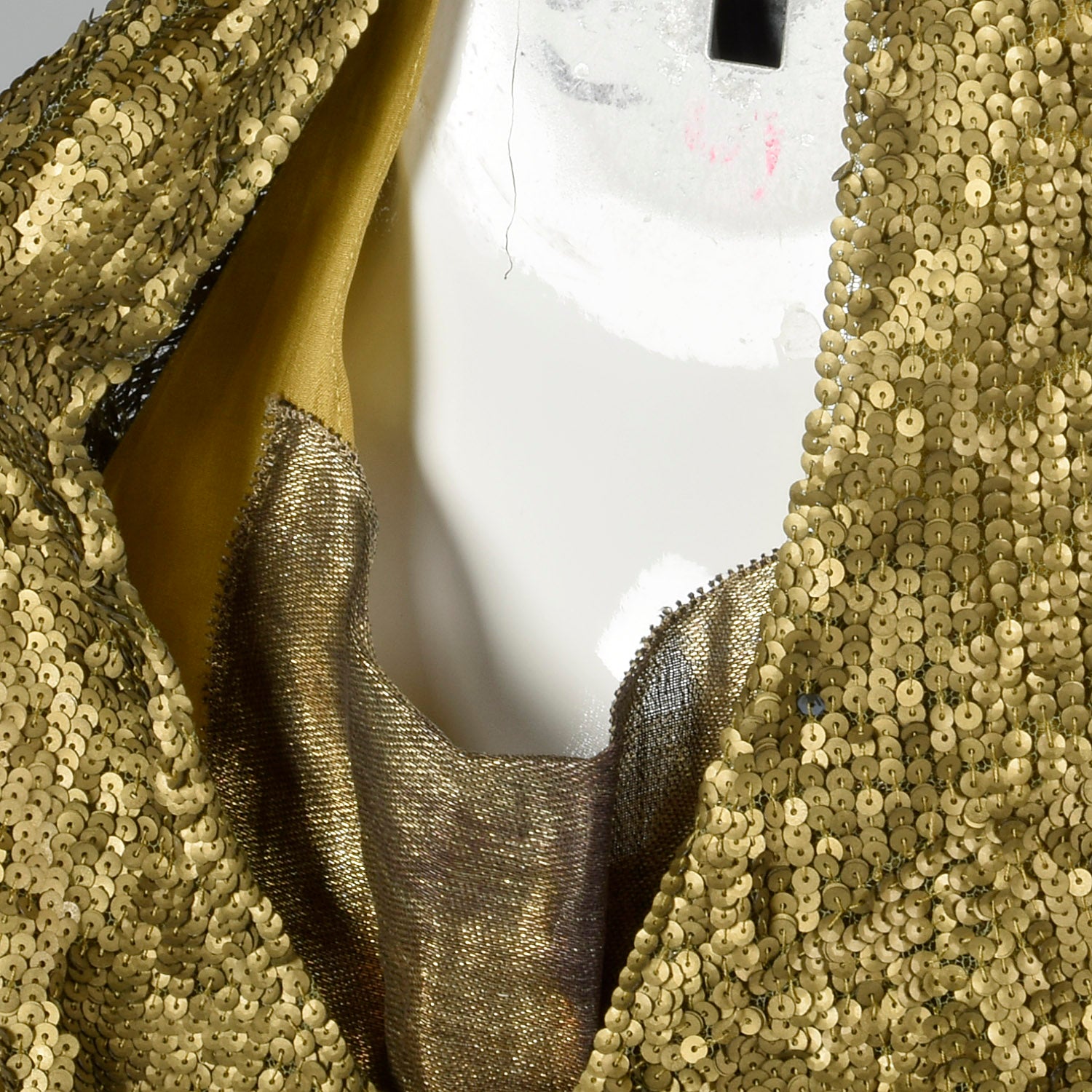 1920s Sequined Dress with Gold Lamé & Silk Details