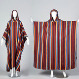 1970s Hooded Blanket Poncho