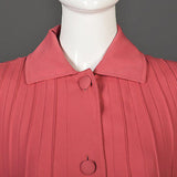 1940s Pink Swing Coat with Faux Pleats