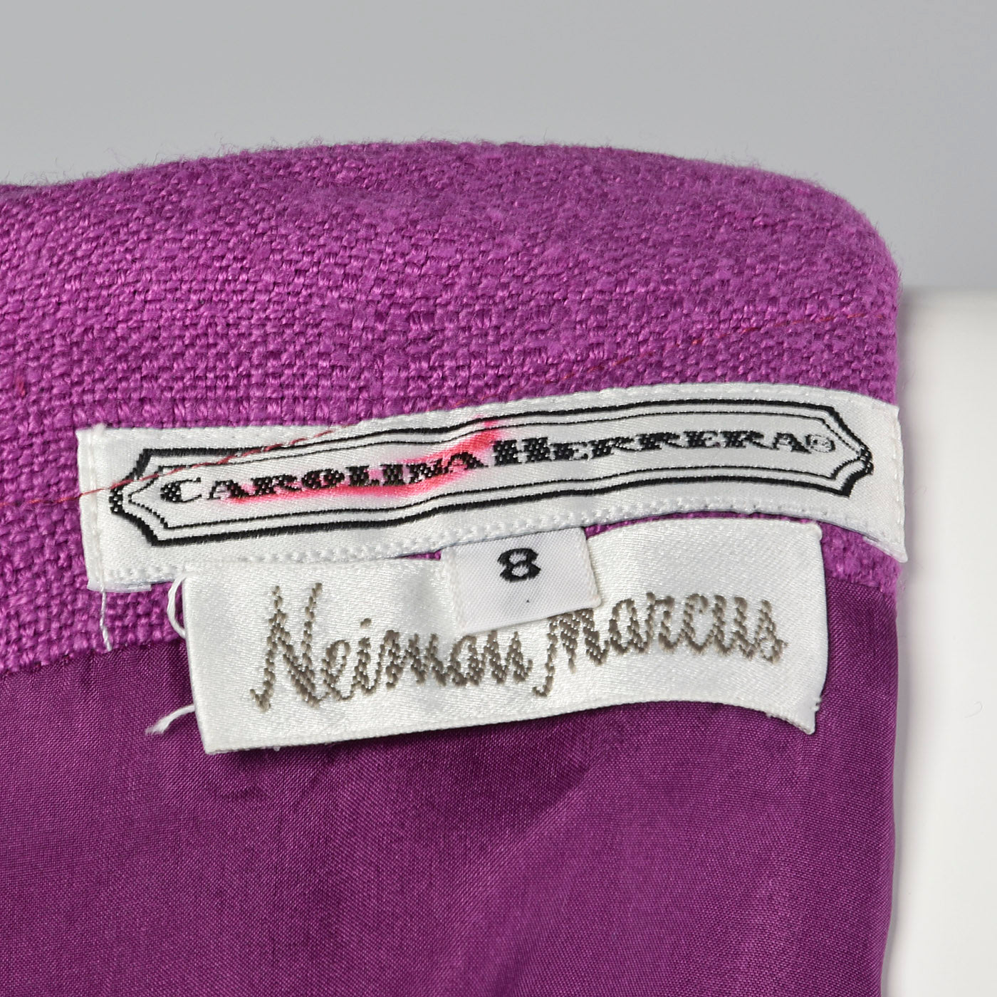 1980s Carolina Herrera Purple Dress