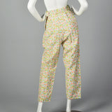 1960s Deadstock Flannel Pajamas in Pink Floral