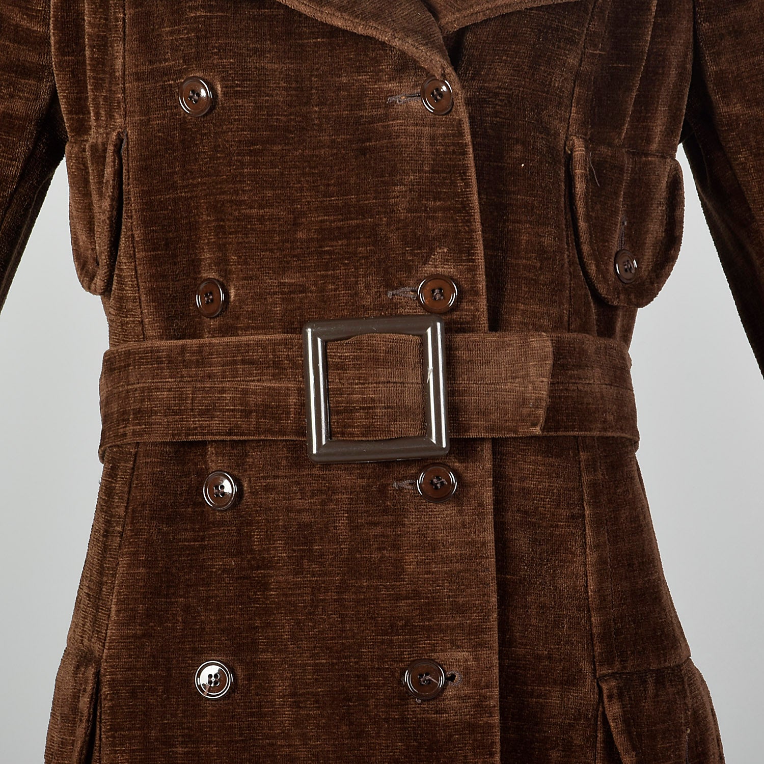 Small Brown Corduroy 70s Trench