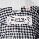 1970s Black and White Gingham Blouse