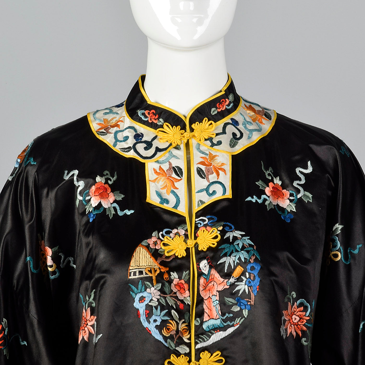 1960s Silk Blend Jacket with Asian Embroidery