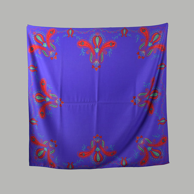 Emanuel Ungaro Paisley Print Purple Tapestry Shawl