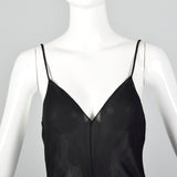 S/M Donna Karan Late 1980s Sheer Bias Cut Dress