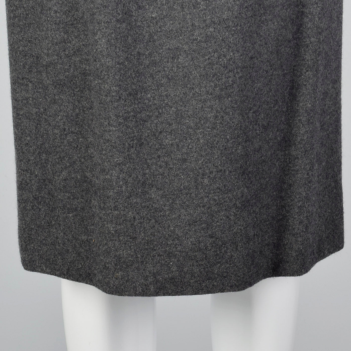 1970s Yves Saint Laurent Rive Gauche Gray Pencil Skirt with Pockets