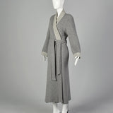 Medium Frette 1980s Gray Wool Robe