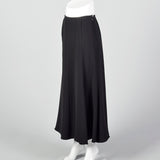 1990s Giorgio Armani Black Maxi Skirt with Mermaid Hem
