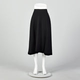 Small 1950s Black Textured Stripe Skirt