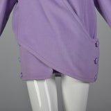 1980s Bernard Perris Lavender Wrap Coat
