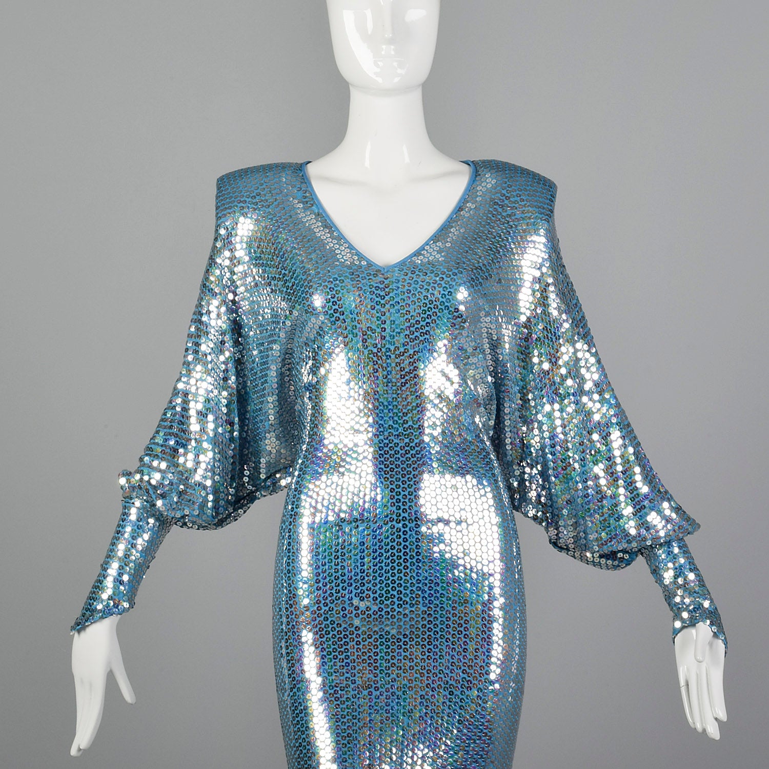 XXS-Small Mark Bouwer 1980s Iridescent Sequin Dress