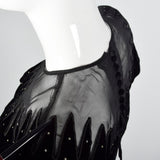 1950s Black Top with Sheer Collar
