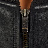 XXL-XXXL Sean John Black Leather Bomber Jacket