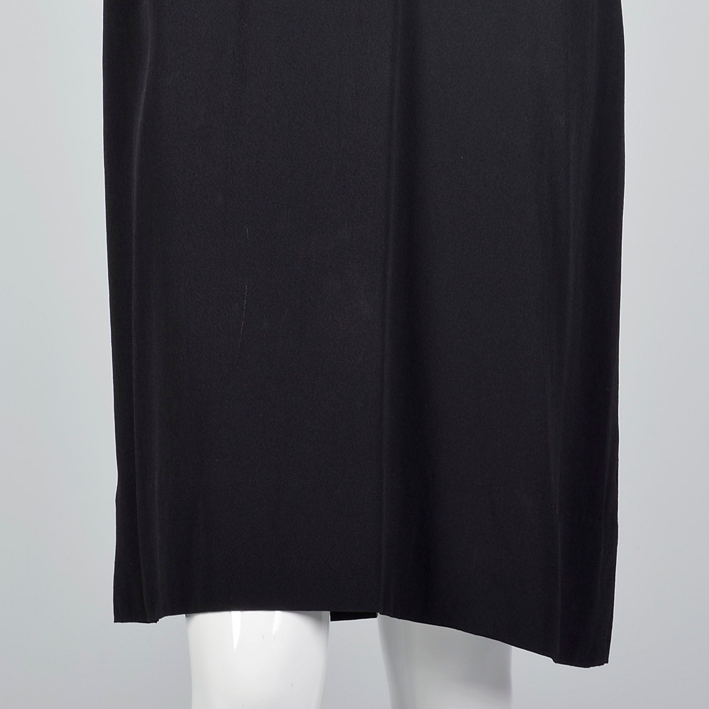 1950s Black Dress with Velvet Collar and Pockets