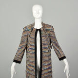 Small-Medium 2010s St.John Couture Sweater Loose Clutch Coat Multicolor Stripe Jacket