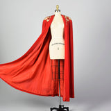 1940s Glamorous Red Cape
