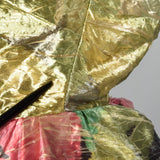 XS 1980s Floral Metallic Peplum Dress