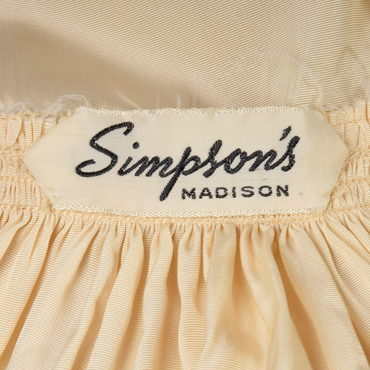 1940s Cream Taffeta Wedding Dress with Sequin Bodice