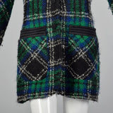 XS Valentino Miss V 1980s Plaid Jacket