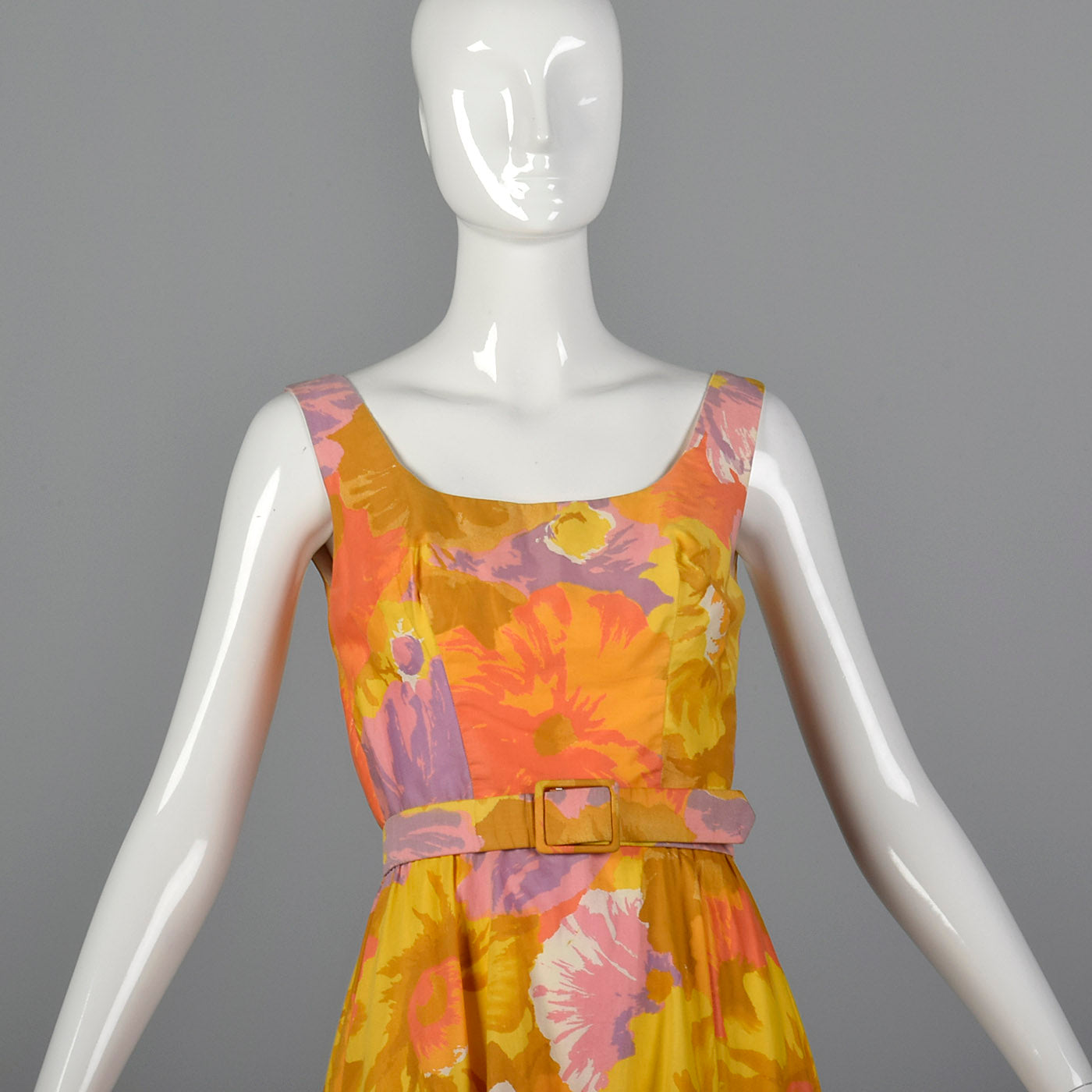 1960 Lilli Diamond Abstract Floral Print Dress