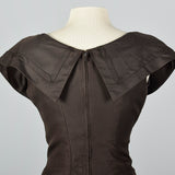1950s Suzy Perette Dark Brown Wiggle Dress