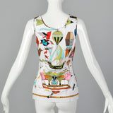 2000s Hermes Airship Print Tank Top