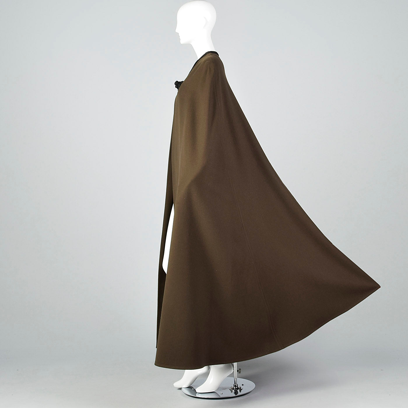 Elegant 1976 Yves Saint Laurent Russian Collection Wool Cape with a Huge Sweep