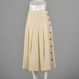 XS Sonia Rykiel 1990s Cream A-line Skirt