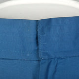 XS 1970s Yves Saint Laurent Rive Gauche Royal Blue Pleated Cotton Skirt Pockets