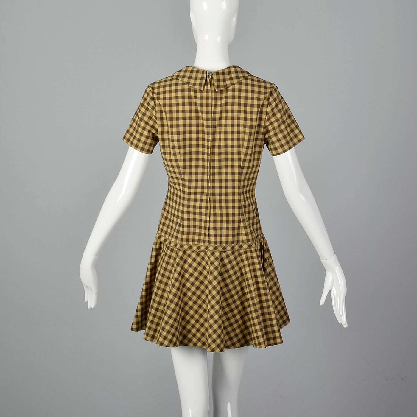 1960s Gingham Mini Dress