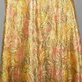 1960s Lucie Ann Flowy Metallic Gold Kaftan