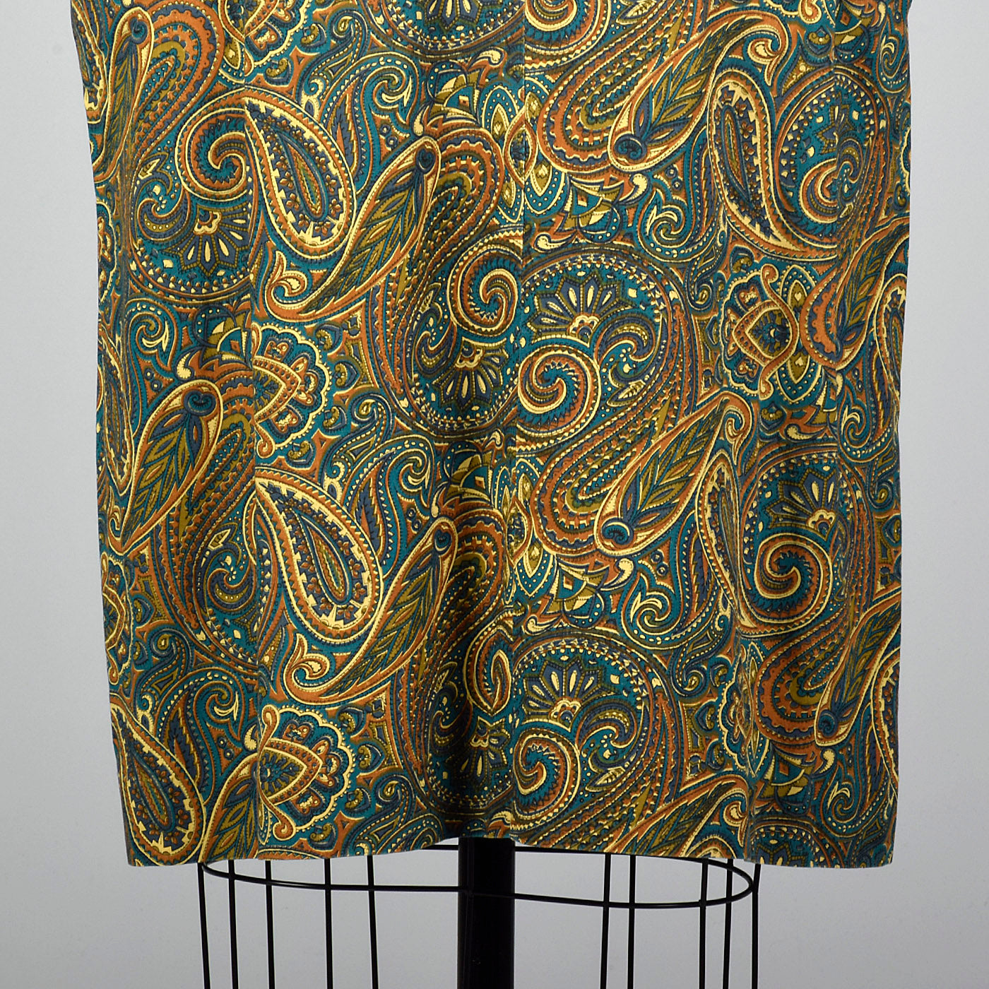 1950s Cotton Day Dress in Paisley Print