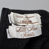 1970s Lilli Ann I. Magnin Gray Sweater Dress