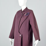 1980s Zandra Rhodes Asymmetric Winter Coat